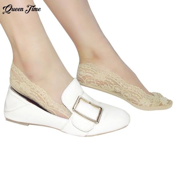 Women's Lace Invisible Socks in Various colors - Picture 6 of 8